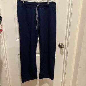 FIGS Technical Collection Flare Scrub Pants Navy Blue Size M Petite